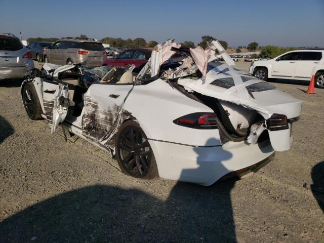 5YJSA1E57NF483186 - 2022 TESLA MODEL S Blanco foto 3