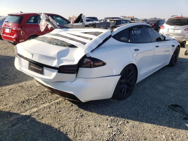 5YJSA1E57NF483186 - 2022 TESLA MODEL S Blanco foto 4