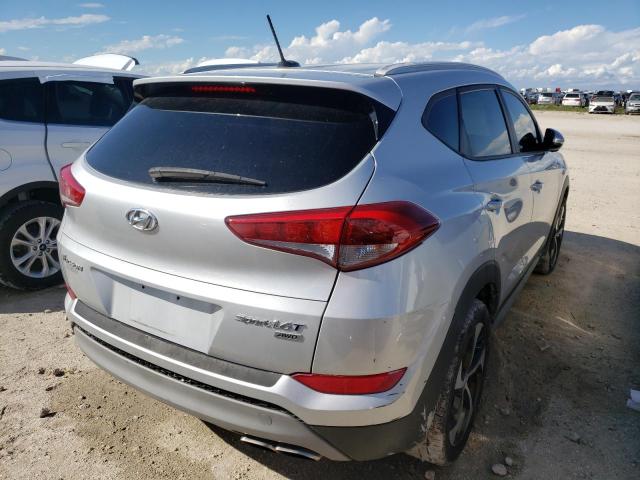 KM8J3CA26HU436784 - 2017 HYUNDAI TUCSON LIM SILVER photo 4