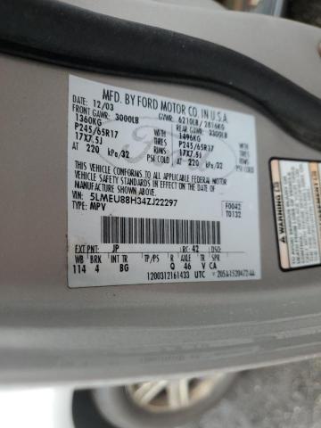 5LMEU88H34ZJ22297 - 2004 LINCOLN AVIATOR Gümüş foto 10