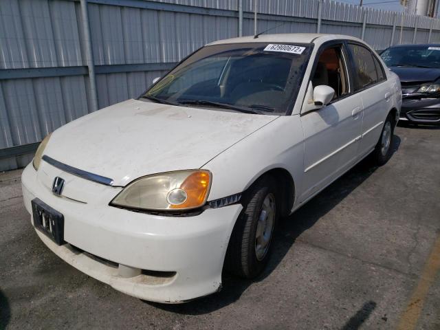 JHMES96643S029881 - 2003 HONDA CIVIC HYBR WHITE photo 2