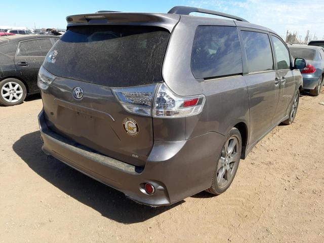 5TDXZ3DC9HS829474 - 2017 TOYOTA SIENNA SE CHARCOAL photo 4