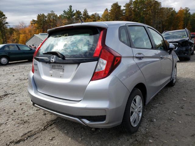 3HGGK5H46KM700510 - 2019 HONDA FIT LX SILVER photo 4