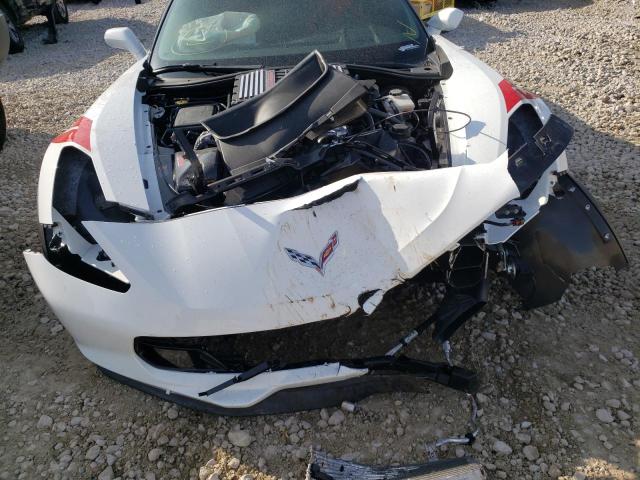 1G1YY2D71H5110271 - 2017 CHEVROLET CORVETTE G WHITE photo 9