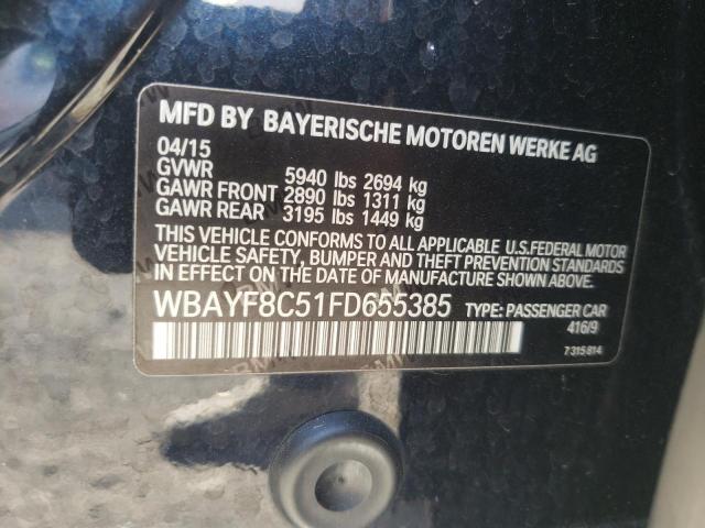 WBAYF8C51FD655385 - 2015 BMW 750 LXI BLUE photo 10