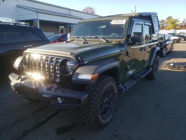 1C4HJXDG2MW786337 - 2021 JEEP WRANGLER U GREEN photo 2