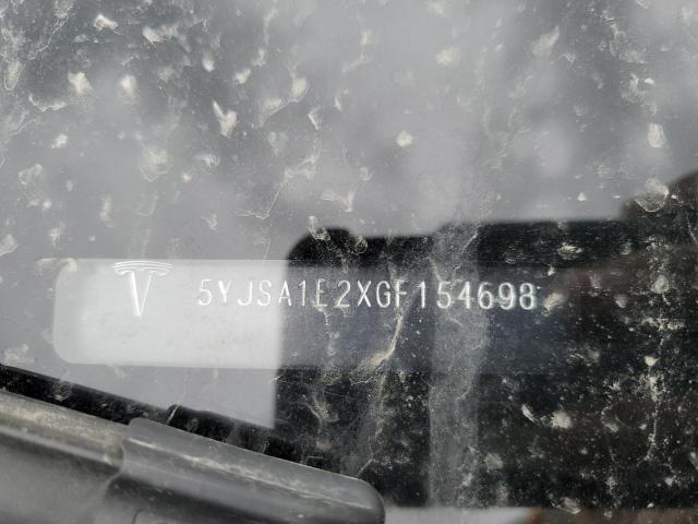 5YJSA1E2XGF154698 - 2016 TESLA MODEL S Gris foto 10