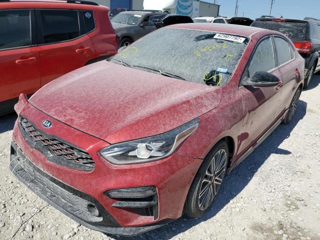 3KPF44ACXLE259752 - 2020 KIA FORTE GT RED photo 2