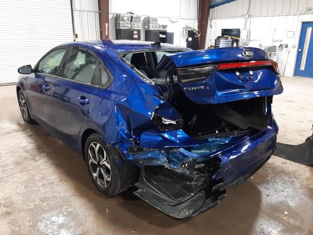 3KPF24AD7KE059912 - 2019 KIA FORTE FE BLUE photo 3