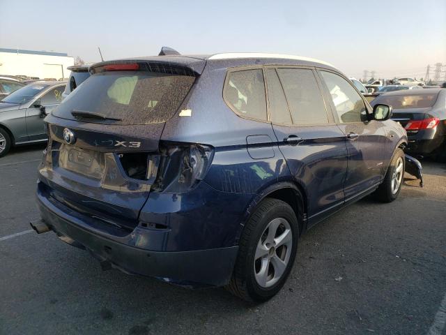 5UXWX5C59BL702926 - 2011 BMW X3 XDRIVE2 BLUE photo 4