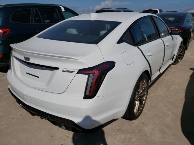 1G6D35R61N0810499 - 2022 CADILLAC CT5-V BLAC WHITE photo 4