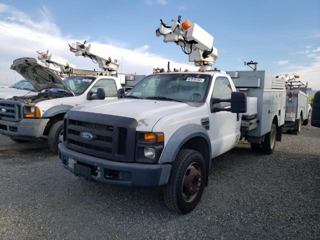 1FDXF46Y88EA16233 - 2008 FORD F450 WHITE photo 2