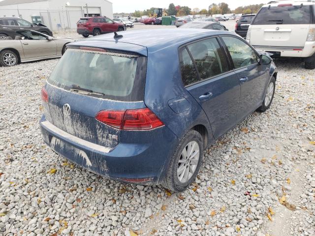 3VW217AU0GM045993 - 2016 VOLKSWAGEN GOLF S/SE BLUE photo 4