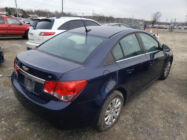 1G1PF5S92B7101436 - 2011 CHEVROLET CRUZE BLUE photo 4