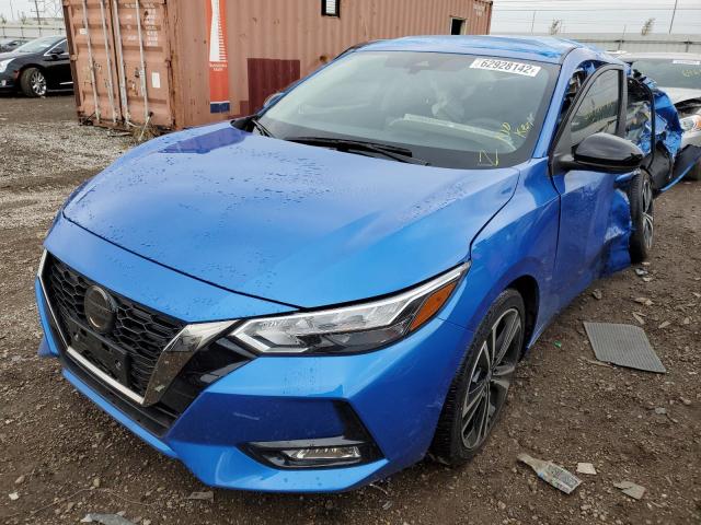 3N1AB8DV8NY287266 - 2022 NISSAN SENTRA SR BLUE photo 2