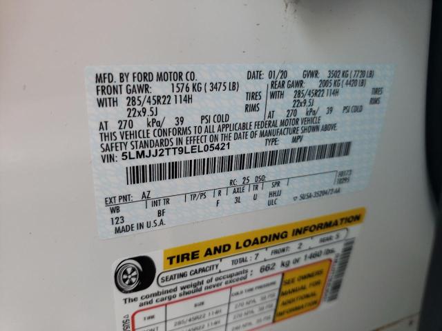 5LMJJ2TT9LEL05421 - 2020 LINCOLN NAVIGATOR 白色 照片 10