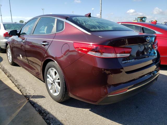 5XXGT4L38HG135627 - 2017 KIA OPTIMA LX BURGUNDY photo 3