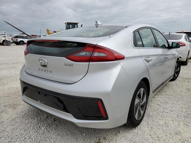 KMHC75LC6KU105855 - 2019 HYUNDAI IONIQ SEL SILVER photo 4