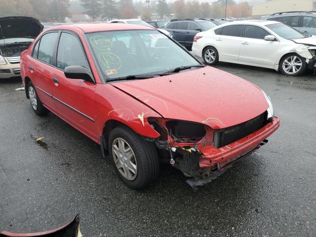 1HGES16365L017657 - 2005 HONDA CIVIC DX V RED photo 1