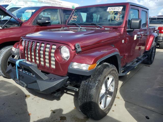 1C6JJTAG4ML532801 - 2021 JEEP GLADIATOR BURGUNDY photo 2