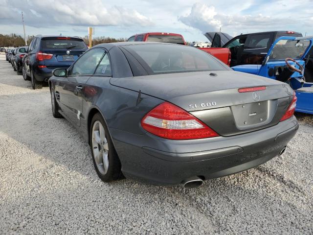 WDBSK77F27F127800 - 2007 MERCEDES-BENZ SL 600 GRAY photo 3