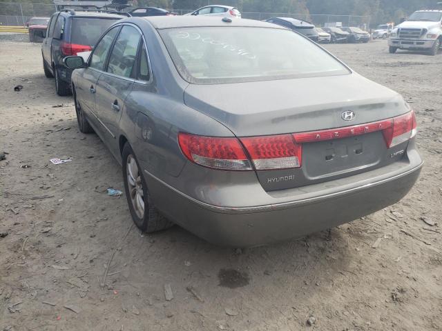 KMHFC46FX8A286509 - 2008 HYUNDAI AZERA SE GRAY photo 3