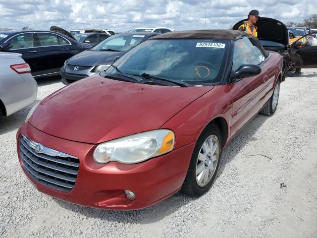 1C3EL65R64N116128 - 2004 CHRYSLER SEBRING LI RED photo 2