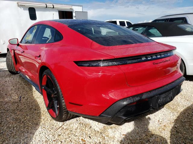 WP0AC2Y10LSA72879 - 2020 PORSCHE TAYCAN TUR RED photo 3