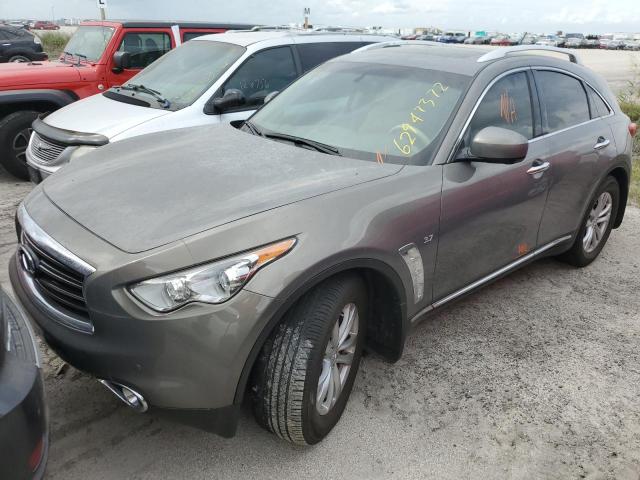 JN8CS1MU3EM451549 - 2014 INFINITI QX70 GRAY photo 2