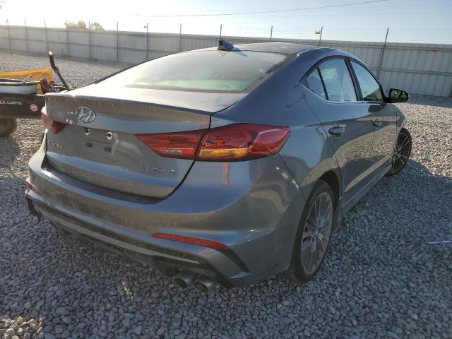 KMHD04LB8JU684632 - 2018 HYUNDAI ELANTRA SP GRAY photo 4