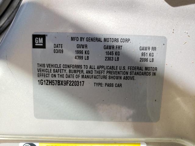 1G1ZH57BX9F220317 - 2009 CHEVROLET MALIBU 1LT 米色 照片 10