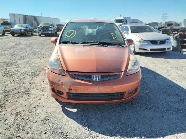 JHMGD38667S051481 - 2007 HONDA FIT S ORANGE photo 9