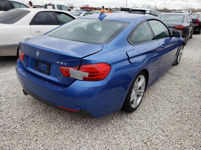 WBA4R7C57HK679558 - 2017 BMW 430I BLUE photo 4