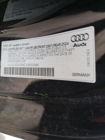 WUAC6AFR8DA900686 - 2013 AUDI RS5 BLACK photo 10