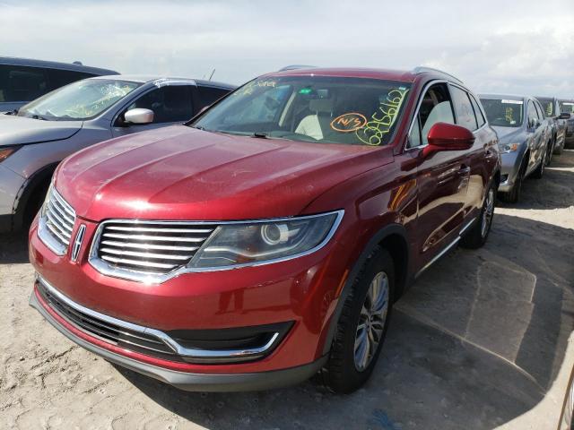 2LMTJ6KR3GBL73874 - 2016 LINCOLN MKX SELECT BURGUNDY photo 2