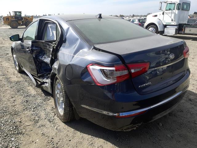 KNALN4D71E5123553 - 2014 KIA CADENZA PR BLUE photo 3