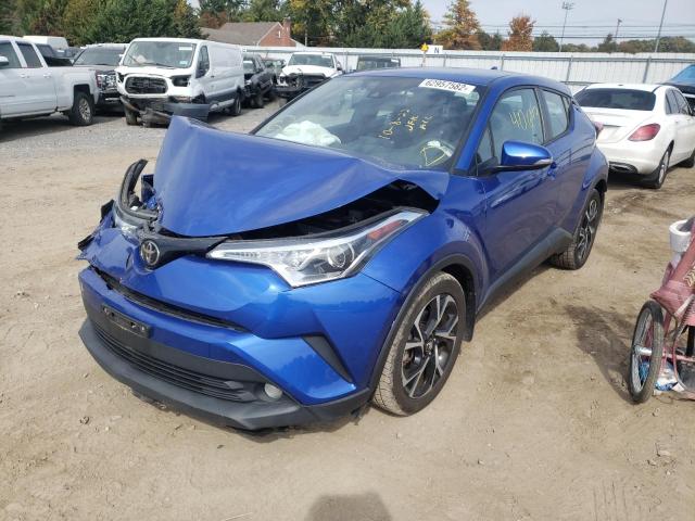 NMTKHMBX6JR049770 - 2018 TOYOTA C-HR XLE BLUE photo 2