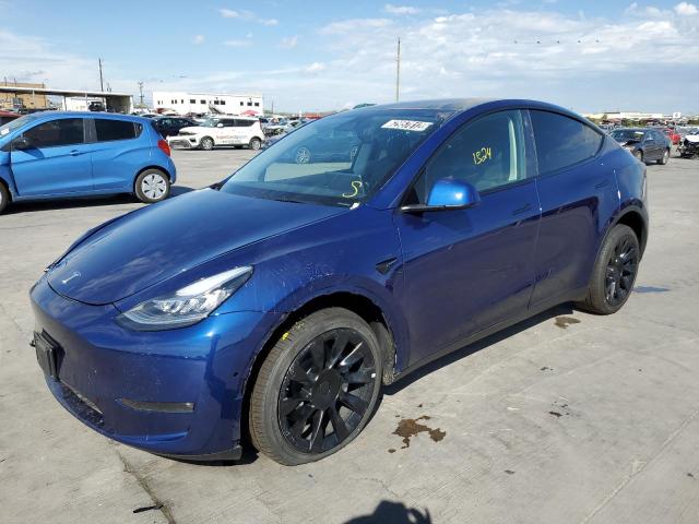 7SAYGDEE0NF481406 - 2022 TESLA MODEL Y BLUE photo 1