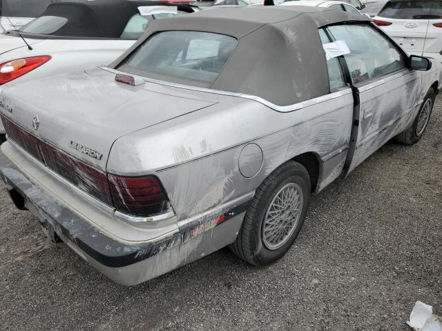 1C3XJ4539MG162295 - 1991 CHRYSLER LEBARON SILVER photo 4