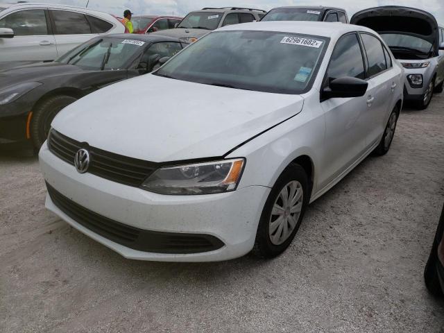 3VW2K7AJ9EM434048 - 2014 VOLKSWAGEN JETTA BASE WHITE photo 2
