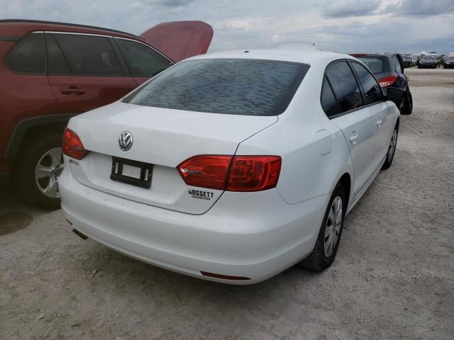 3VW2K7AJ9EM434048 - 2014 VOLKSWAGEN JETTA BASE WHITE photo 4