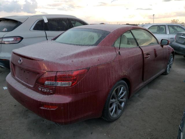 JTHFF2C27E2529795 - 2014 LEXUS IS 250 BURGUNDY photo 4