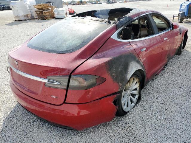 5YJSA1E25JF283035 - 2018 TESLA MODEL S Qırmızı foto 4