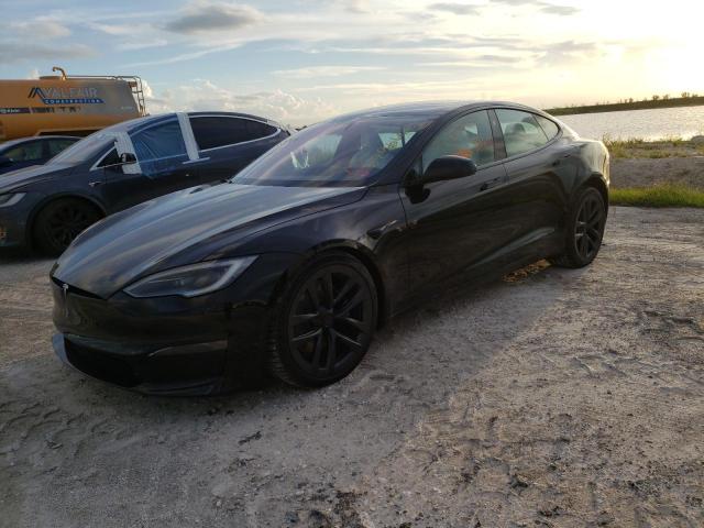 5YJSA1E50NF487368 - 2022 TESLA MODEL S Սև լուսանկար 2