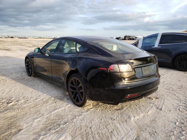 5YJSA1E50NF487368 - 2022 TESLA MODEL S Սև լուսանկար 3