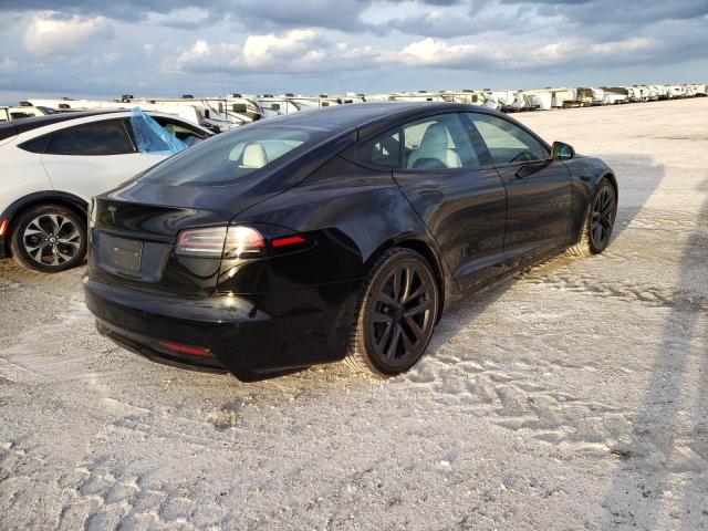 5YJSA1E50NF487368 - 2022 TESLA MODEL S Սև լուսանկար 4