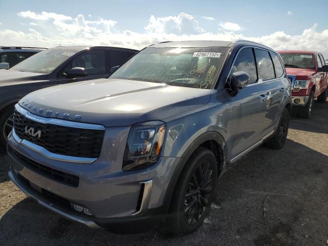 5XYP5DHC5NG265844 - 2022 KIA TELLURIDE GRAY photo 2