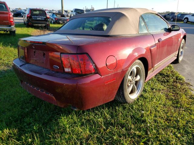 1FAFP45X84F109463 - 2004 FORD MUSTANG GT MAROON photo 4