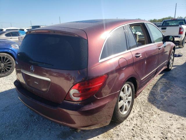 4JGCB65E57A040010 - 2007 MERCEDES-BENZ R 350 MAROON photo 4