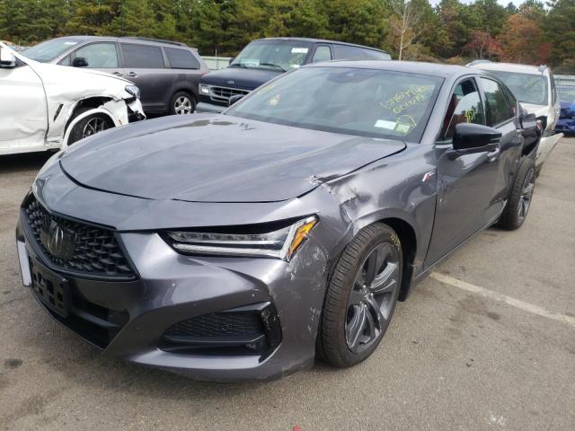 19UUB6F53NA001079 - 2022 ACURA TLX TECH A GRAY photo 2